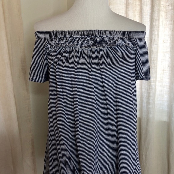 Bordeaux striped peasant style blouse - Picture 4 of 8